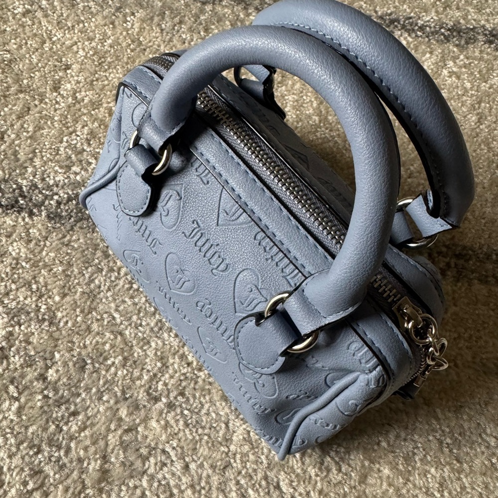 Juicy Couture Embossed Blue Satchel - Picture 9 of 13